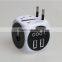 Newest Travel Adapter Universal Plug to American Power Adapter With double USB port 250V 2500Ma Universal Travel