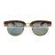 OEM Rose Woo Half Rim Sunglasses Black Lens Cheap Wholesale Sunglasses Custom Logo