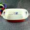 High Quality Fashion Red Ceramic Bakeware With Two Handles Bulk Fast Shipping