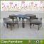 2014 New Style PE Rattan high end garden dining table with chairs