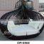 Outdoor aluminum frame with black round PE rattan Sun bed/lounge