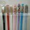 Wholesale colourful rhinestone paved alloy buckle sex women lady thin PU waist belt