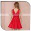 2016 summer red designer sexy short umbrella one piece mini night party dress with side hollowed