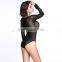 Women sexy long sleeve transparent leotard LD6048