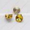 Round Citrine Color High Quality Crystal Glass Rhinestones for Jewelry Making