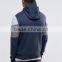 Custom Long Sleeve With Hood Colour Block Design Multi Men's 65% Polyester 35% Cotton Casual Zipper Hoodies