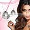 Onyx CZ studded Designer Silver Pendantset