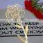 Elegant red rose metal bookmark fashion women metal bookmark tags for promotional gifts