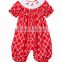 Wholesale cotton baby romper for summer/christmas baby Embroidery romper