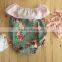 Children Summer Frocks Designs Infant Floral Vintage Bodysuit Baby Girls Off-shoulder Romper