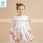 2017 Spring Girls Dresss Printed With Flowers Fashion Designs For Girls Long Sleeve Pleated Children's Dress