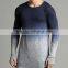 Hot Sale Distressed Tshirt Mens Longline Tshirts Dry Fit Dip Dye Tshirt