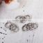 Zinc Based Alloy Cable Twisted Connectors Triple Circle Ring Antique Silver