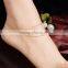 Rhinestone Crystal Beaded Anklet Gold Tone Multi Layers Tassel Foot Chain