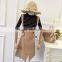 B22670A Autumn Korea women 2 piece knitted shirt and Belt waist suspender skirt sets