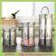 High quality stainless steel spice sugar salt pepper coffee storage bottle glass food storage jar