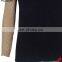 Pullover men mock neck color combination sweater