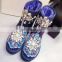 Aidocrystal Handmade Royal Blue Lady fashion bling bling rhinestone sequins snow boots
