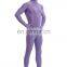 Unisex Full Body Purple Sport Spandex Lycra Zentai Costume Morph Suits Large