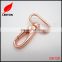 Factory supply shiny rose gold swivel snap hook for handbag