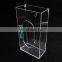 High clear wall mounted acrylic glove box