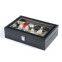 Customized Boxes & Cases Material PU leather watch box with glass top lid