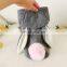 Gray Rabbit Dog Hoodies Dress Pet Winter woolen cloth Pet Clothes Pet Products