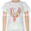Girl Floral Deer Summer Shirt Children Girls T Shirt