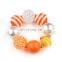 Halloween Thanksgiving Girl necklace + bracelet Set Kids Charms Bubble Necklace 2pcs Set