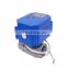 6NM Torque 2 Way electric motor ball valve for Industrial automation small devices, motorized actuator valve