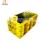 W type interlocking concrete lego block moulds to create support base of wall