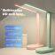 LED desk lamp foldable 3-color stepless dimmable touch desk lamp DC5V office learning USB charging bedside reading night light