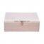 Customized unfinished 2 bottle pine wooden wine box for sale