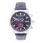 Stainless Steel chronograph Watches Man Genuine Leather Multi-Function Watch