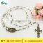 Religious catholic plastic rosary bead cross necklace