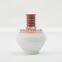 handmade ceramic nordic interior decor white red round shape vase