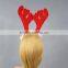 Wholesale Design Christmas Party Small Bell and LED Ornament Antlers Headband