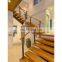 U shaped staircase metal frame glass railing mono single steel stringer stairs