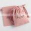 PandaSew Custom Logo Printed Twill Cotton Jewelry Bag Small Gift Packaging Jewelry Pouch