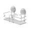 Special offer quality light grey color storage holders & dish racks plastic bathroom shelf wall-mounted suction cup