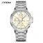 SINOBI Business Men's Watch Top 316L Stainless Steel Case & Band Calendar Date Week Display  1126G Montre Homme