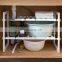 2 Tier Adjustable Under Sink Shelf Kitchen Storage Organizer Rack Holder Expandable Shelf Storage Organizer For Kitchen And Home