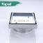 Stainless Steel Square Shower Floor Drain with Tile Insert Invisible Grate Cover Strainer Brushed Bathroom Drainer