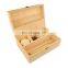 2 Airtight Containers Large Bamboo Stash Box WIth Sliding Rolling Tray