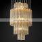 Modern Luxury Serenella Cylindrical Hanging Glass LED Chandelier for Home Hotel Bar Ceiling Suspension Chandelier