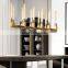 Modern Copper Industrial Style Chandelier Lighting Fixture Striped Glass Shade For Living Dining Room Kitchen Island Foyer Lobby