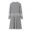 OEM Custom Ladies Autumn Dresses Elegant Knitted Cashmere A-Line Knee-Length with Natural Waist Breathable Sustainable Washable