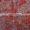Red Jacquard sofa fabric spun polyester fabric