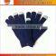 Wholesale cheap winter knitting gloves,black acrylic gloves for touch screen