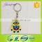 Wholeale factory price OEM design pvc rubber keychain